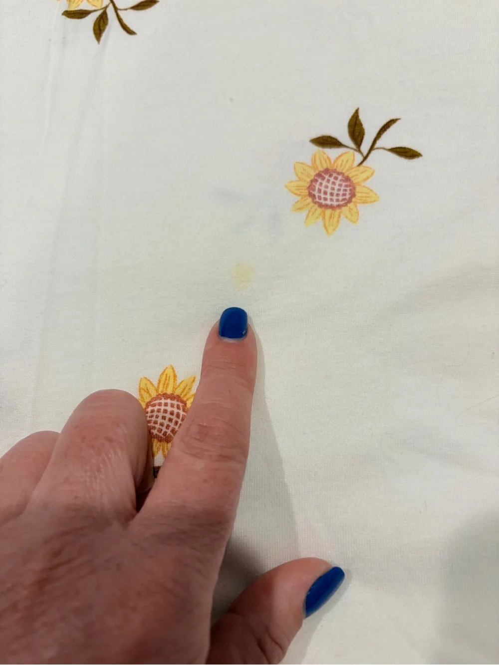 Old Navy Cream Tee with Subtle Floral Accent